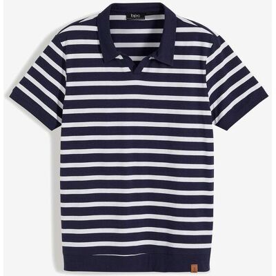 bonprix Poloshirt mit Bio-Baumwolle blau 56 bonprix Poloshirt mit Bio-Baumwolle blau 56