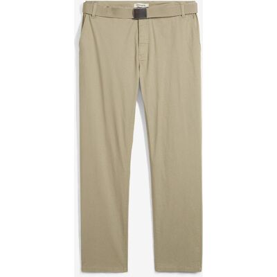 bonprix Regular Fit Chinohose mit Dehnbund und Gürtel, Straight grün 48 bonprix Regular Fit Chinohose mit Dehnbund und Gürtel, Straight grün 48