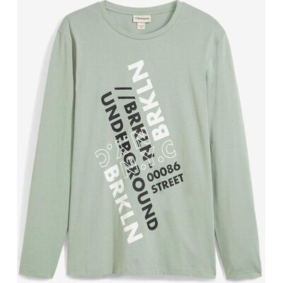 bonprix Langarmshirt aus reiner Bio Baumwolle grün 56 bonprix Langarmshirt aus reiner Bio Baumwolle grün 56