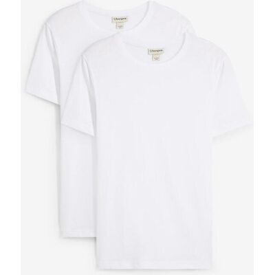 bonprix T-Shirt aus reiner Bio-Baumwolle in Slim Fit (2er Pack) weiß 60 bonprix T-Shirt aus reiner Bio-Baumwolle in Slim Fit (2er Pack) weiß 60