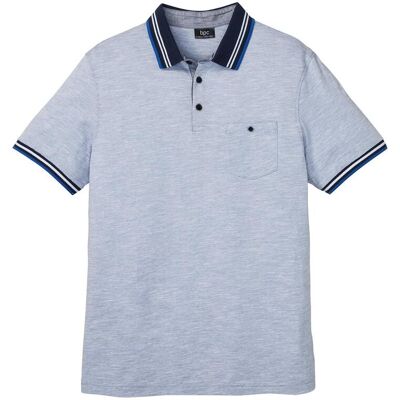 bonprix Poloshirt aus reiner Baumwolle blau 48 bonprix Poloshirt aus reiner Baumwolle blau 48