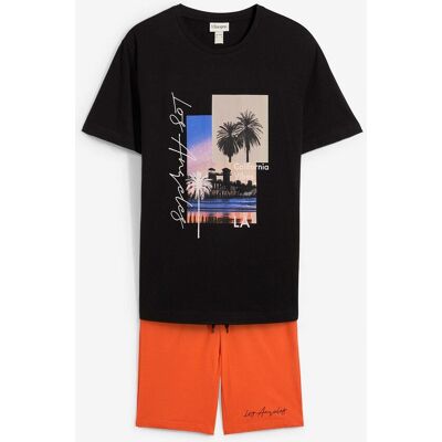 bonprix T-Shirt und Sweatbermuda (2-tlg.Set) schwarz 52 bonprix T-Shirt und Sweatbermuda (2-tlg.Set) schwarz 52