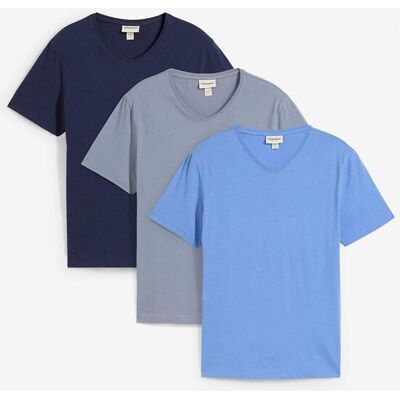 bonprix T-Shirt mit V-Ausschnitt (3er Pack) blau 68 bonprix T-Shirt mit V-Ausschnitt (3er Pack) blau 68