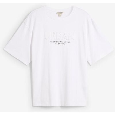 bonprix T-Shirt mit 3D-Print aus schwerer Bio-Baumwollqualität, Loose Fit weiß 52 bonprix T-Shirt mit 3D-Print aus schwerer Bio-Baumwollqualität, Loose Fit weiß 52