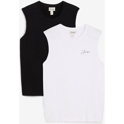 bonprix Muskelshirt, Loose Fit (2er Pack) schwarz 44 bonprix Muskelshirt, Loose Fit (2er Pack) schwarz 44