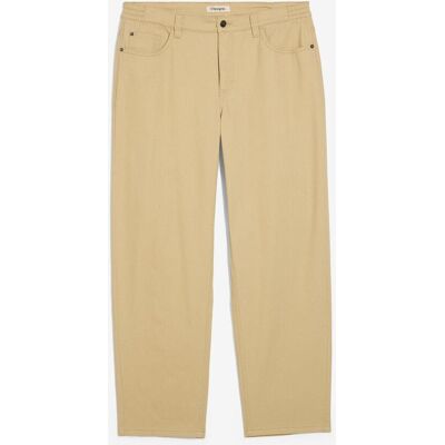 bonprix Relaxed Fit Twillhose mit Dehnbund, Straight beige 46 bonprix Relaxed Fit Twillhose mit Dehnbund, Straight beige 46