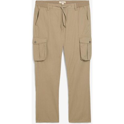 bonprix Regular Fit Cargohose mit Dehnbund, Straight grün 52 bonprix Regular Fit Cargohose mit Dehnbund, Straight grün 52