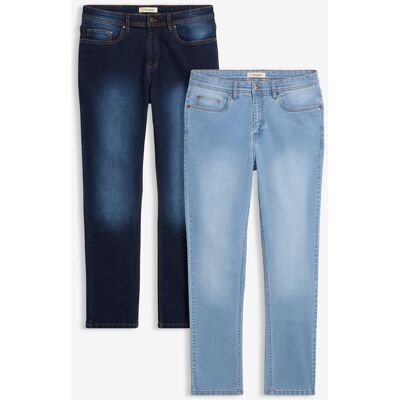 bonprix Regular-Fit-Jeans (2er-Pack) blau 24 bonprix Regular-Fit-Jeans (2er-Pack) blau 24
