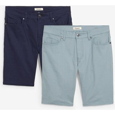 bonprix Stretch-Bermuda in Regular-Fit (2er Pack) blau 64 bonprix Stretch-Bermuda in Regular-Fit (2er Pack) blau 64
