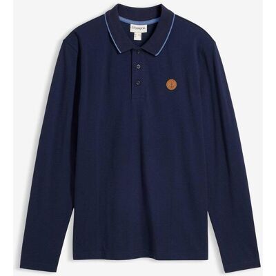 bonprix Langarm-Poloshirt aus reiner Bio-Baumwolle blau 52 bonprix Langarm-Poloshirt aus reiner Bio-Baumwolle blau 52