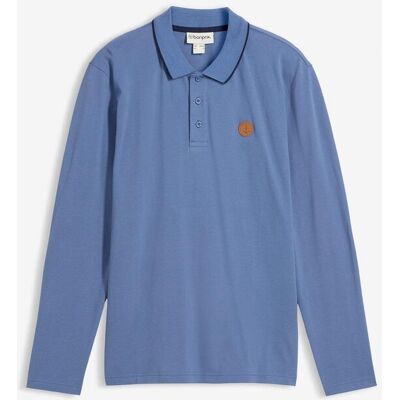 bonprix Langarm-Poloshirt aus reiner Bio-Baumwolle blau 48 bonprix Langarm-Poloshirt aus reiner Bio-Baumwolle blau 48