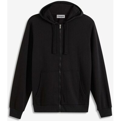 bonprix Kapuzen-Sweatjacke in Regular Fit schwarz 48 bonprix Kapuzen-Sweatjacke in Regular Fit schwarz 48
