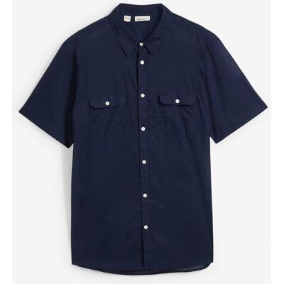 bonprix Kurzarmhemd aus Baumwolle in Regular Fit blau 49 bonprix Kurzarmhemd aus Baumwolle in Regular Fit blau 49
