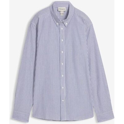 bonprix Langarmhemd aus Baumwolle in Regular Fit blau 45 bonprix Langarmhemd aus Baumwolle in Regular Fit blau 45