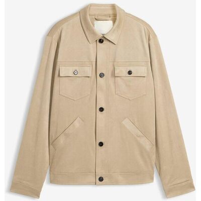 bonprix Velourslederimitat-Jacke beige 46 bonprix Velourslederimitat-Jacke beige 46