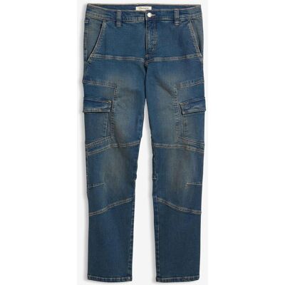 bonprix Regular-Fit Cargo-Jeans, Straight blau 62 bonprix Regular-Fit Cargo-Jeans, Straight blau 62