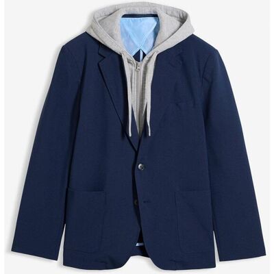 bonprix 2-in-1 Sakko mit herausnehmbaren Kapuzeneinsatz blau 56 bonprix 2-in-1 Sakko mit herausnehmbaren Kapuzeneinsatz blau 56