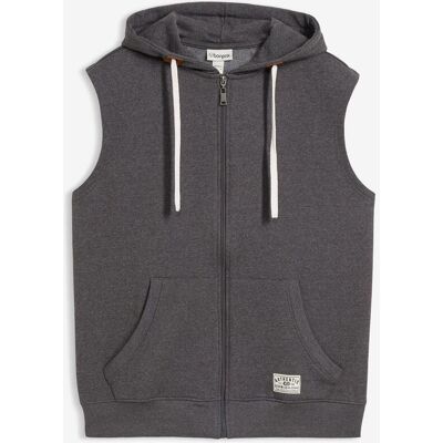 bonprix Kapuzen-Sweatweste aus weichem Baumwoll-Mix grau 60 bonprix Kapuzen-Sweatweste aus weichem Baumwoll-Mix grau 60