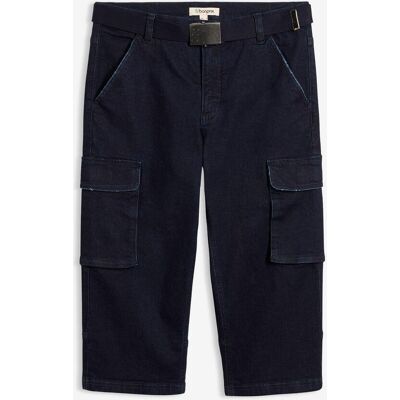bonprix 3/4-Cargo-Stretch-Jeans mit Gürtel, Relaxed Fit blau 36 bonprix 3/4-Cargo-Stretch-Jeans mit Gürtel, Relaxed Fit blau 36