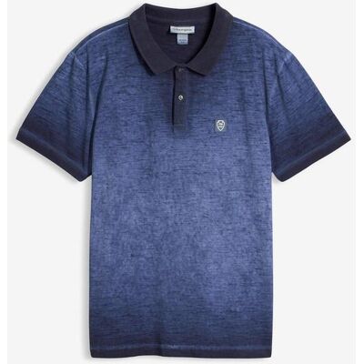 bonprix Poloshirt in gewaschener Optik blau 56 bonprix Poloshirt in gewaschener Optik blau 56