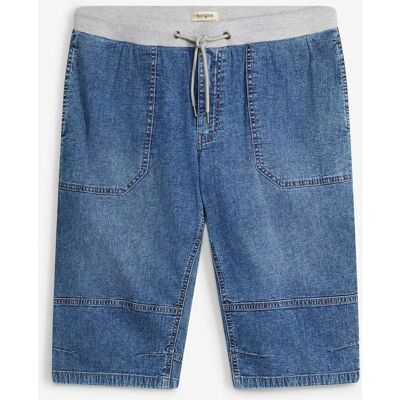 bonprix Leichte Long Schlupf-Jeans-Bermuda mit Dehnbund, Relaxed Fit blau 58 bonprix Leichte Long Schlupf-Jeans-Bermuda mit Dehnbund, Relaxed Fit blau 58