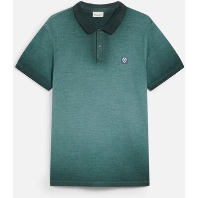 bonprix Piqué-Poloshirt in gewaschener Optik grün 52 bonprix Piqué-Poloshirt in gewaschener Optik grün 52