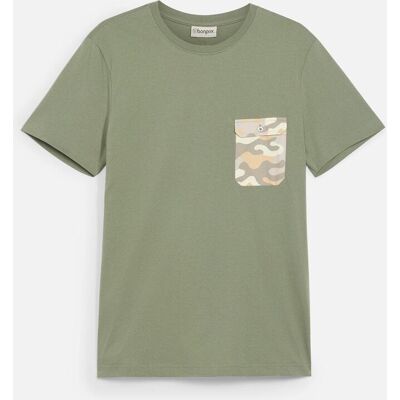 bonprix T-Shirt mit Brusttasche grün 56 bonprix T-Shirt mit Brusttasche grün 56