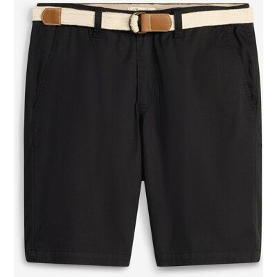 bonprix Stretch-Bermuda mit Gürtel in Regular Fit schwarz 58 bonprix Stretch-Bermuda mit Gürtel in Regular Fit schwarz 58