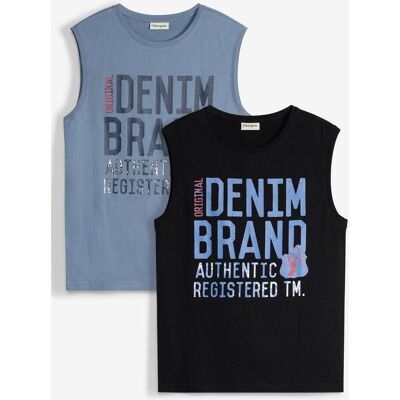 bonprix Muskel-Shirt aus reiner Baumwolle (2er Pack) schwarz 48 bonprix Muskel-Shirt aus reiner Baumwolle (2er Pack) schwarz 48