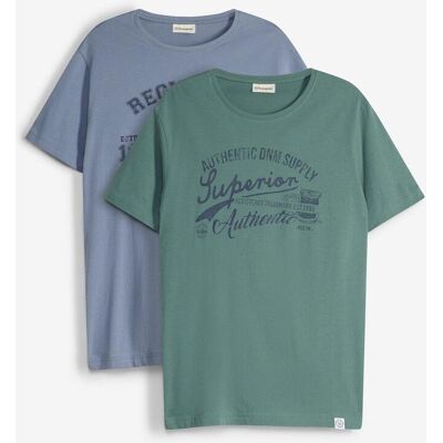 bonprix T-Shirt (2er Pack) blau 64 bonprix T-Shirt (2er Pack) blau 64