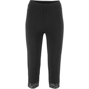 bonprix Capri-Leggings mit Spitzendetail schwarz 44 bonprix Capri-Leggings mit Spitzendetail schwarz 44
