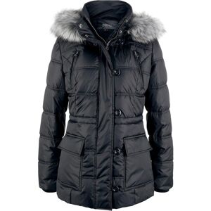 bonprix Steppjacke mit Kapuze schwarz 36