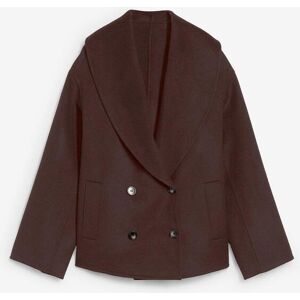 bonprix Oversize Jacke aus weichem Woll-Mix braun 36