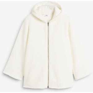 bonprix Teddy-Fleece Jacke in A-Linie mit Seitenschlitzen weiß 36