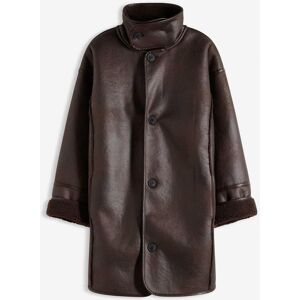 bonprix Oversized Lammfellimitat-Jacke braun 36