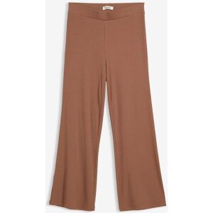 bonprix Verkürzte Ripp-Leggings aus Viskosemix braun 36 bonprix Verkürzte Ripp-Leggings aus Viskosemix braun 36
