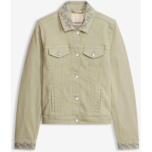 bonprix Twill-Jacke mit Stickerei grün 36