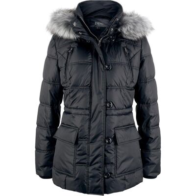 bonprix Steppjacke mit Kapuze schwarz 46 bonprix Steppjacke mit Kapuze schwarz 46