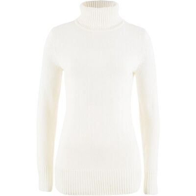bonprix Basic Rollkragenpullover weiß 40 bonprix Basic Rollkragenpullover weiß 40