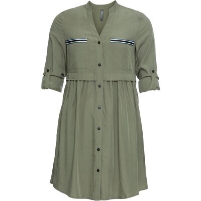 bonprix Kurzes Hemdblusenkleid grün 44 bonprix Kurzes Hemdblusenkleid grün 44