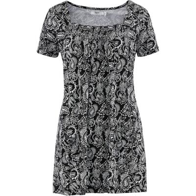 bonprix Shirt-Tunika, Kurzarm schwarz 36 bonprix Shirt-Tunika, Kurzarm schwarz 36