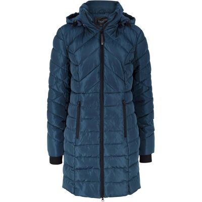bonprix Long-Steppjacke mit Wattierung blau 46 bonprix Long-Steppjacke mit Wattierung blau 46
