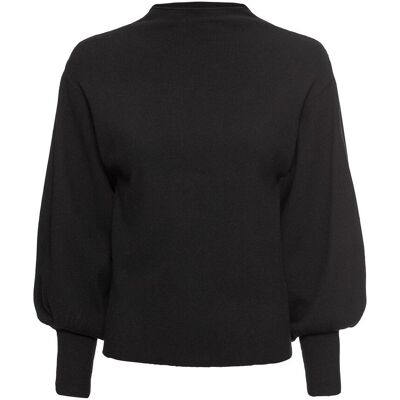 bonprix Strickpullover mit Ballonärmeln schwarz 40 bonprix Strickpullover mit Ballonärmeln schwarz 40