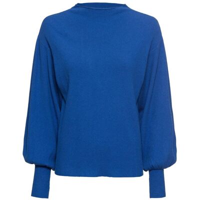 bonprix Strickpullover mit Ballonärmeln blau 40 bonprix Strickpullover mit Ballonärmeln blau 40
