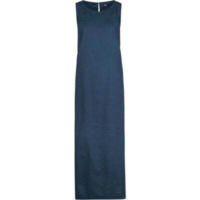 bonprix Maxi-Kleid mit Leinen blau 38 bonprix Maxi-Kleid mit Leinen blau 38