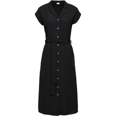 bonprix Blusenkleid mit Bindeband schwarz 44 bonprix Blusenkleid mit Bindeband schwarz 44