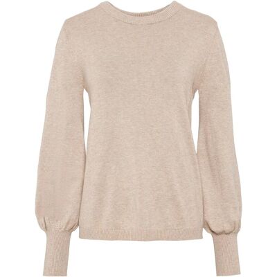 bonprix Pullover mit Ballon-Ärmel beige 44 bonprix Pullover mit Ballon-Ärmel beige 44
