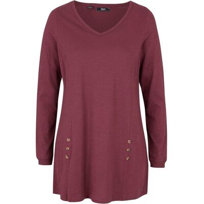 bonprix Longshirt aus reiner Baumwolle rot 48 bonprix Longshirt aus reiner Baumwolle rot 48