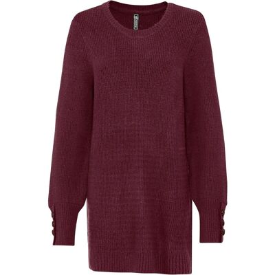 bonprix Longpullover mit Knöpfen rot 56 bonprix Longpullover mit Knöpfen rot 56