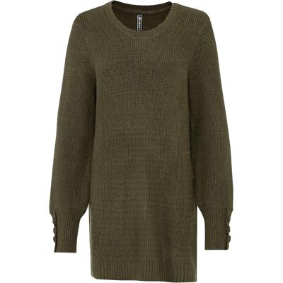 bonprix Longpullover mit Knöpfen grün 52 bonprix Longpullover mit Knöpfen grün 52
